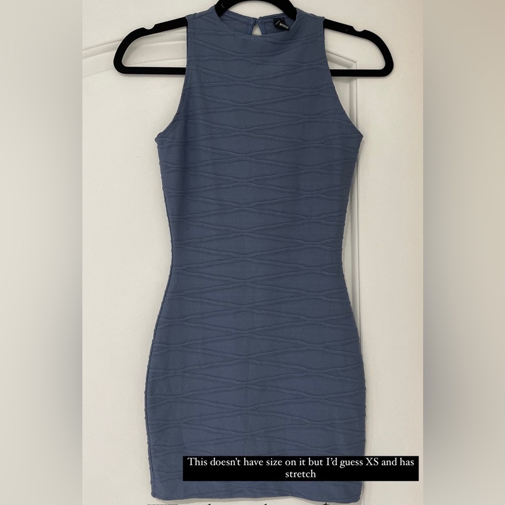 Elegant Blue Sleeveless Dress